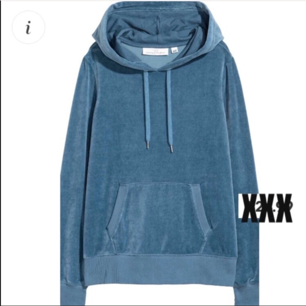 BLUE VELOUR HOODIE! MINT CONDITION